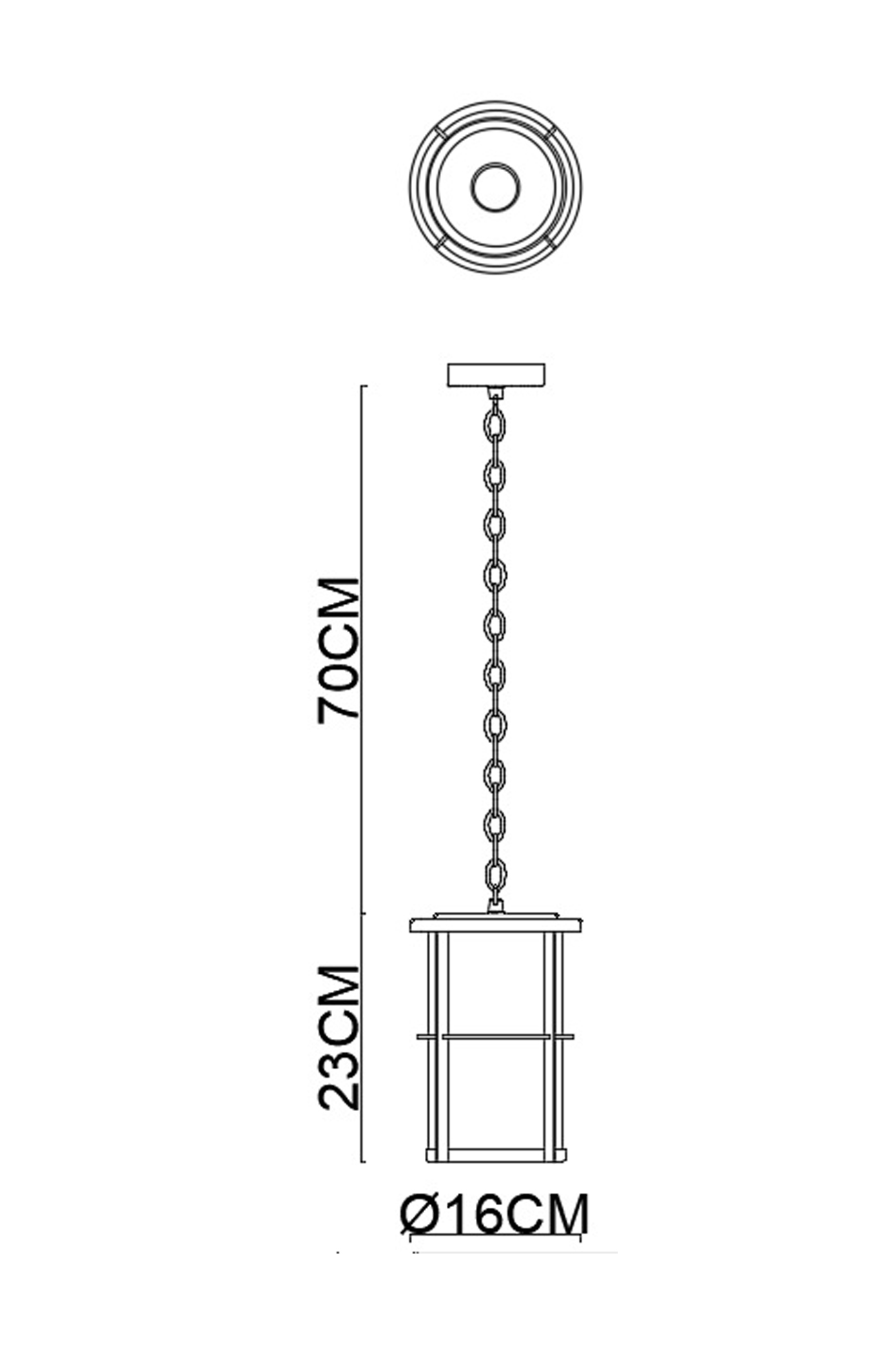 Gazébo 3857 | lampe à suspension extérieure