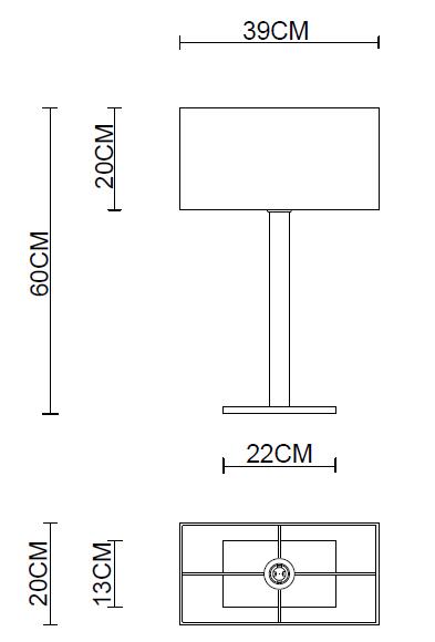 Lampe de table plate 4911